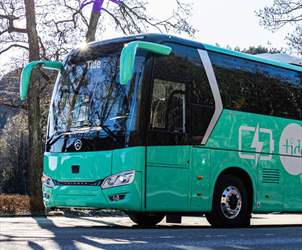 Norway's first electric tour bus - operated by Tide
