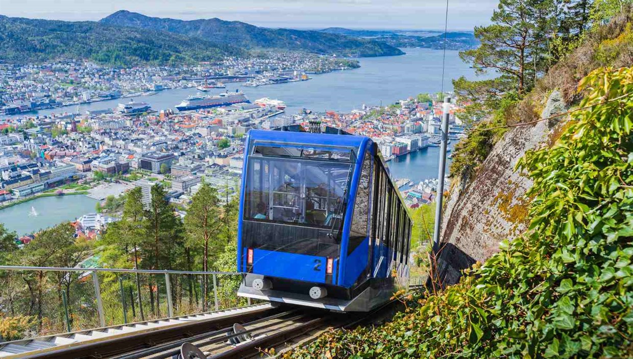 Fløibanen Funicular Family Activities Bergen Norway