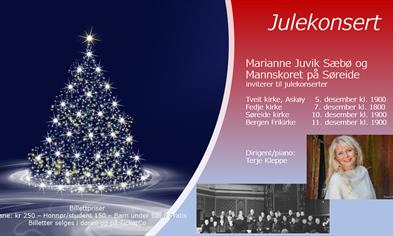 Christmas concert Marianne Juvik Sæbø and "Mannskoret på Søreide", Søreide church