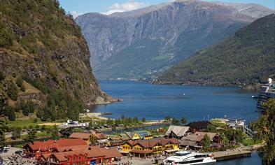 Fjordcruise Bergen to Flam - Overview over Flam