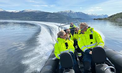Fjord cruise in Rib boat on the Hardangerfjord
