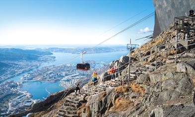 The Sherpa stairs up Ulriken