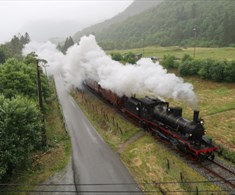 Gamle Vossebanen - veterantog med damplokomotiv - 9. Juni 2024