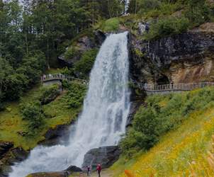 Steinsdalsfossen Waterfall outside Bergen