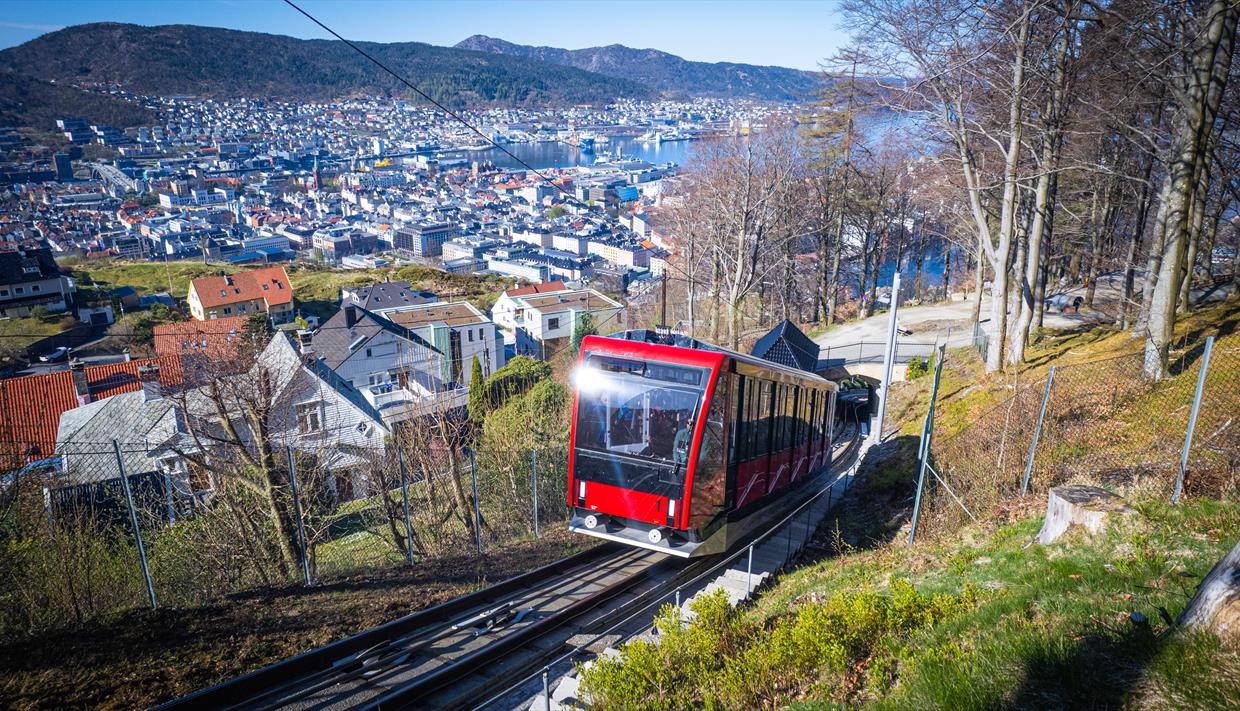 Fløibanen funicular - new carriages in 2022