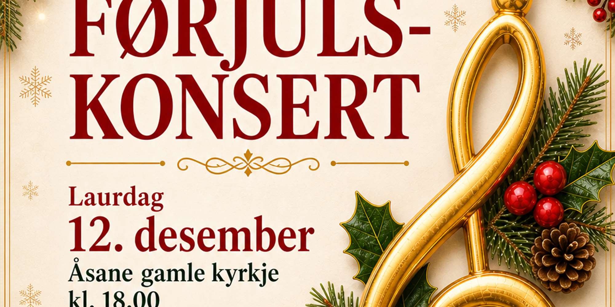 Korinor og Hjelmåskarane inviterer til Førjulskonsert