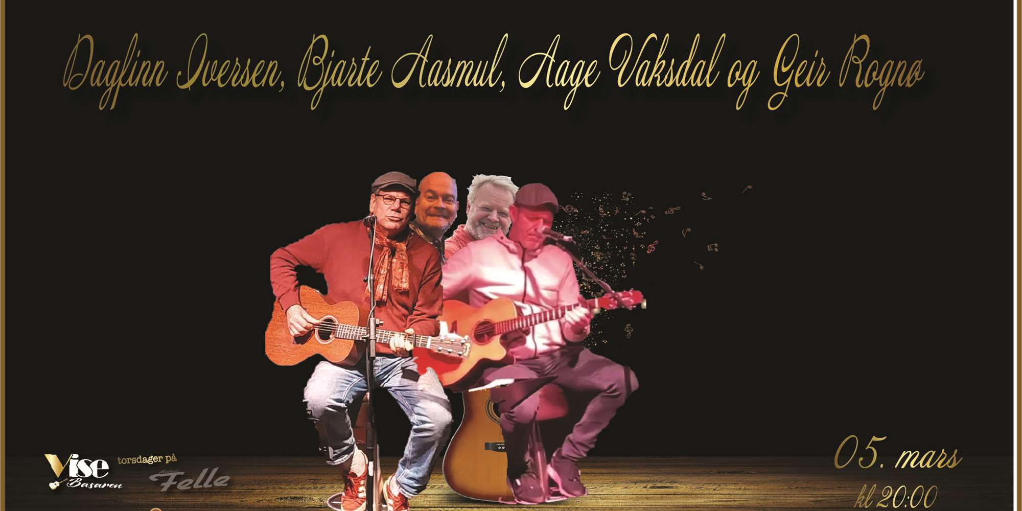 Dagfinn Iversen, Bjarte Aasmul, Aage Vaksdal og Geir Rognø