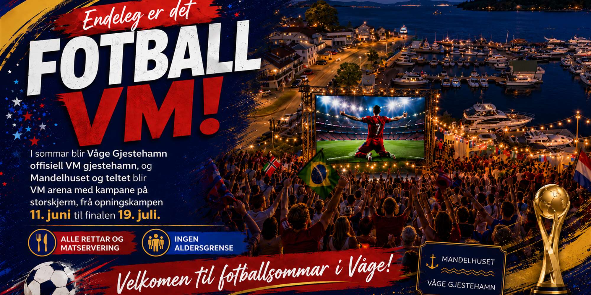 FOTBALL-VM 2026 på Mandelhuset