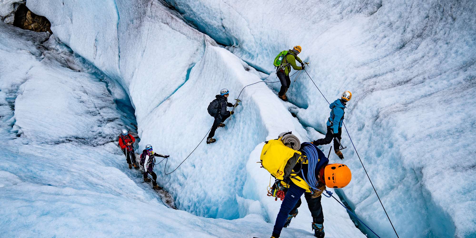f you want, you can try climbing the ice too, but you can also choose to just enjoy the view!