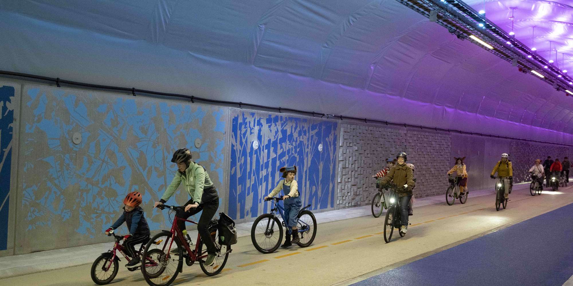 The Tunnel Ride passes through the Fyllingsdal Tunnel, the world's longest bicycle tunnel.