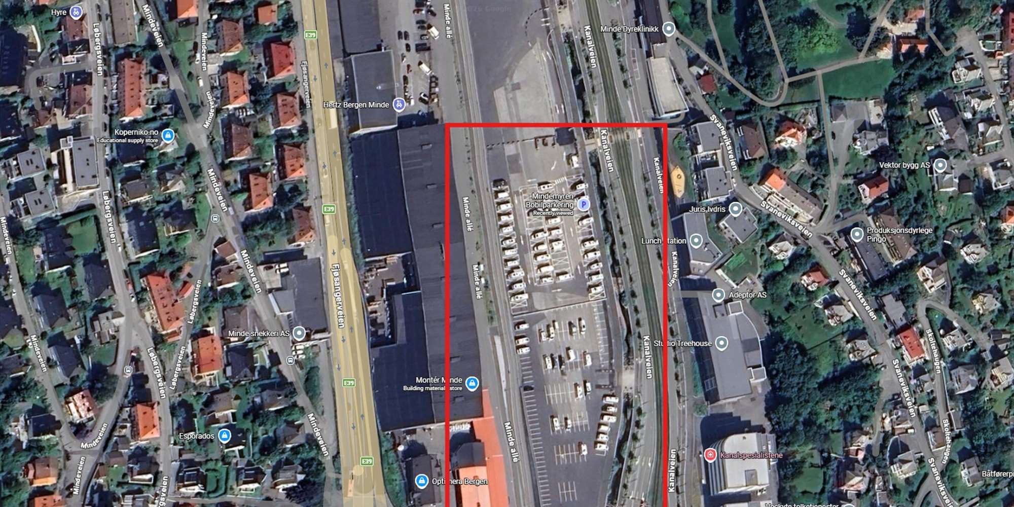 Mindemyren bobilparkering