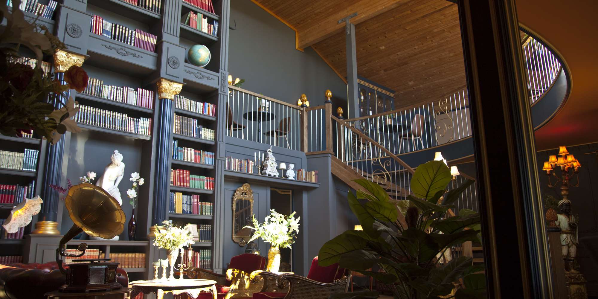 Book shelf in the library