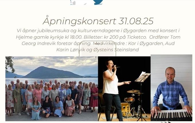 Åpningskonsert Hjelme gml kyrkje 150 år og kulturdagane i Øygarden