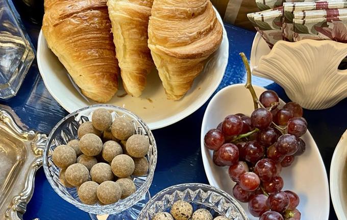 Complimentary coffee and croissants will wait for you