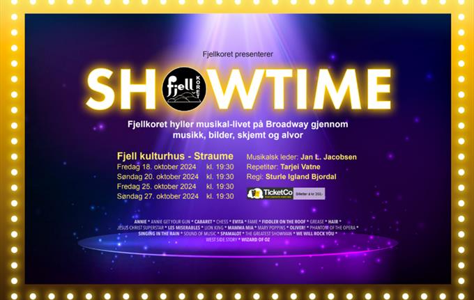 Fjellkoret Showtime Søndag 20 oktober 2024