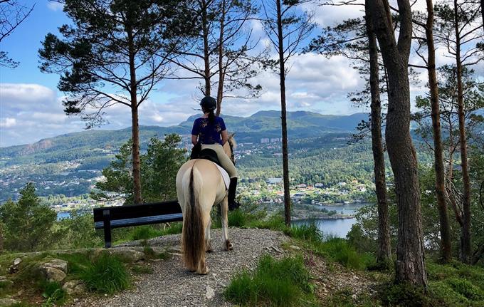 Unique riding tour in the mountains surrounding Bergen city centre