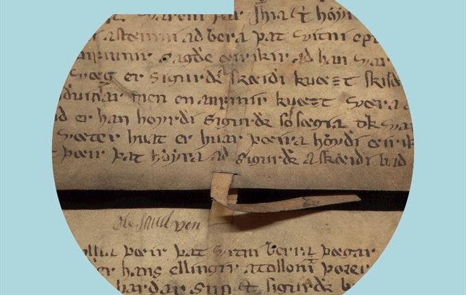 Skriftlige vitner fra middelalderen på Vestlandet fra Bergens Museum til Manuskript- og librarsamlingen ved Alexandros Tsakos