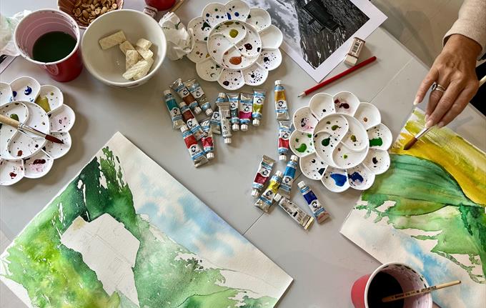 Norwegian landscape - watercolor workshop