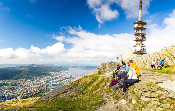 Exclusive Ulriken Panorama - private guided hike and three-course lunch
