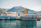 The harbor with Mount Ulriken in the background