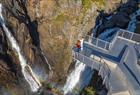 Viewing platform at Vøringsfossen waterfall