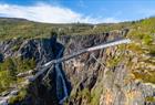 The bridge crossing the Vøring waterfall