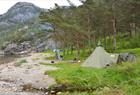 Tenting on one of the islets in Oygarden