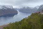 View from Stegastein in autumn/winter.