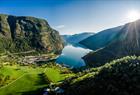 Birdseye view of the village Flåm