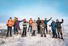 Guided snowshoeeing hike in the Hardangerfjord mountains