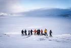 Guided snowshoeeing hike in the Hardangerfjord mountains