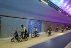 The Tunnel Ride passes through the Fyllingsdal Tunnel, the world's longest bicycle tunnel.