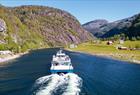Passing the narrow strait at Mostraumen