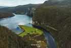 The narrow Mostraumen seen from above