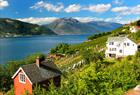 Houses along the Hardangerfjord
