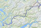 Travel route for the tour Experience the Nærøyfjord and Flåm