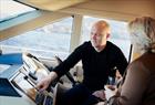 The Captain at work