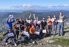 Lovely guests on top of Mount Ulriken