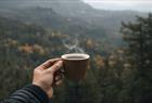 We always bring freshly brewed coffee or tea on our hikes.