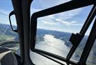 View of the Hardangerfjord from a helicopter