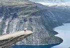Trolltunga with the great view of Ringedalsvannet