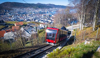 Fløibanen funicular - new carriages in 2022