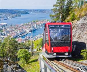 Attractions in Bergen - Fløibanen funicular