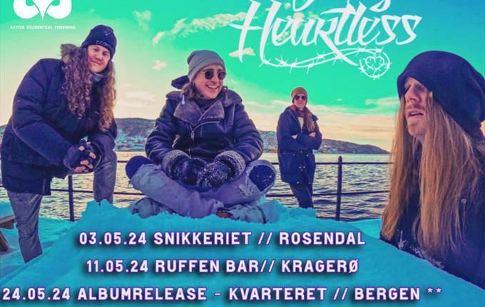 Releasefest Baby Heartless + supp: Twisted Days & Skjenk // Kvarteret // ASF