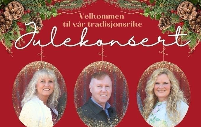 Julekonsert i Blomvåg Kyrkje med Anita Heggholmen, Roy Vorland og Veslemøy Fluge Berg