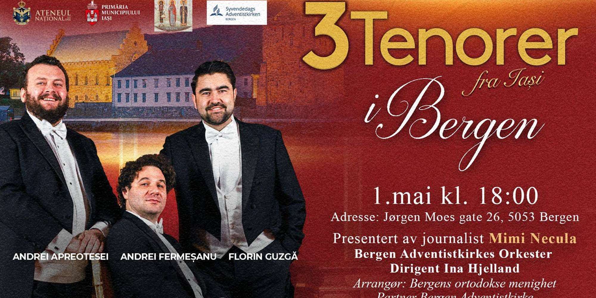 3Tenorer fra Iași i Bergen 3Tenorer fra Iași i Bergen