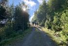 1,5 hours steep gravel road before start point of Dronningstien