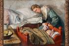 Christian Krohg (1852-1925): Sleeping mother, 1883