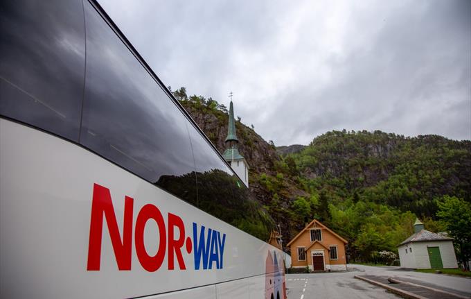 The Sognefjord Express bus route between Bergen and Sogndal