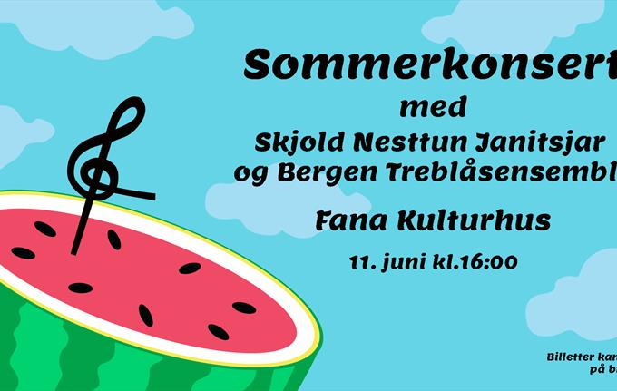 Sommerkonsert med Skjold Nesttun Janitsjar og Bergen Treblåsensemble